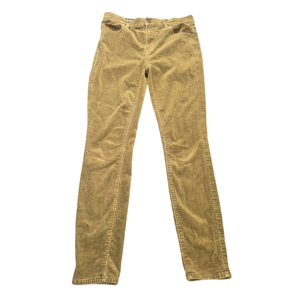 Loft Outlet High Rise Skinny Corduroy Pants Women's 4 Olive Brown‎ Stretch Cords